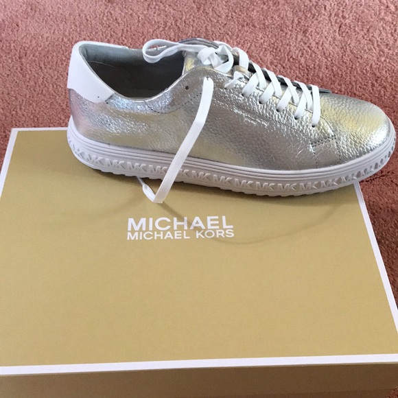 Michael Kors Shoes - Micheal Kors  brand new silver lace up sneaker
